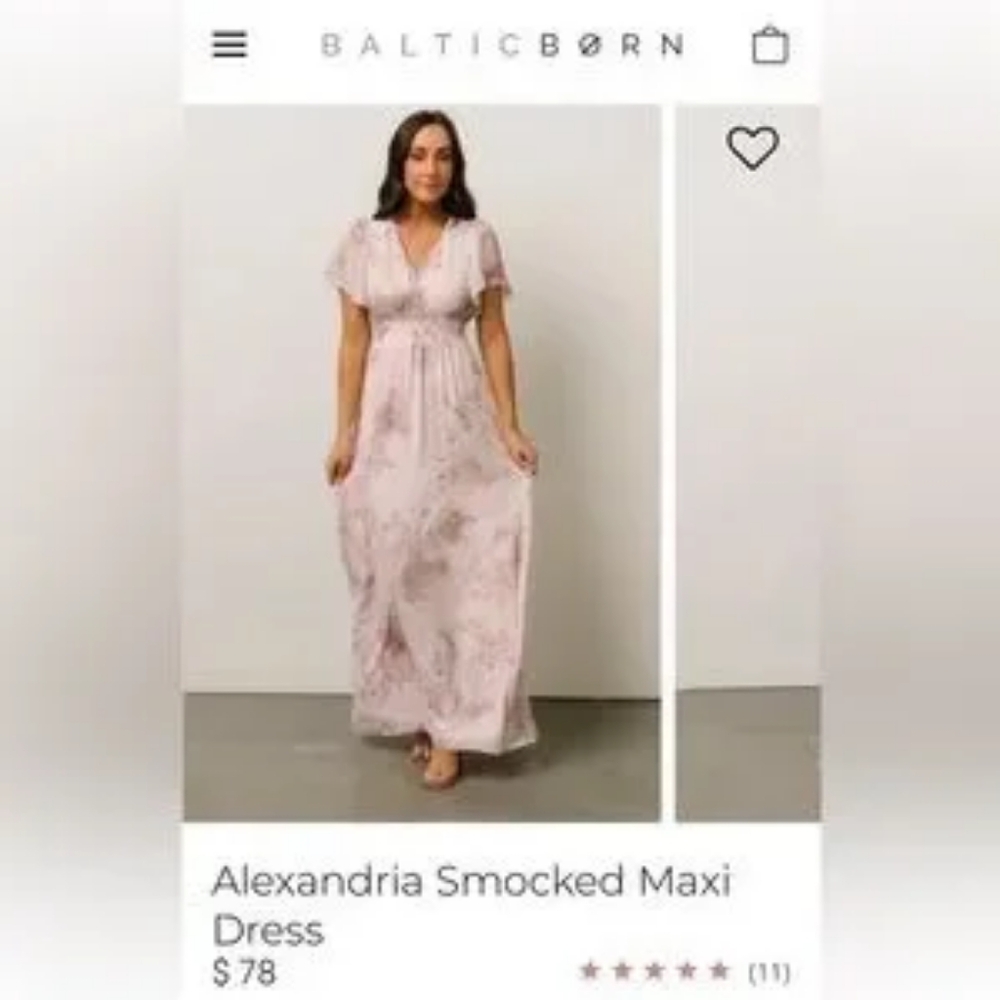 Baltic Born Blush Pink Floral Maxi Dress - Picture 5 of 5